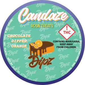 Chocolate Dipped Orange Dipz Rosin Treats