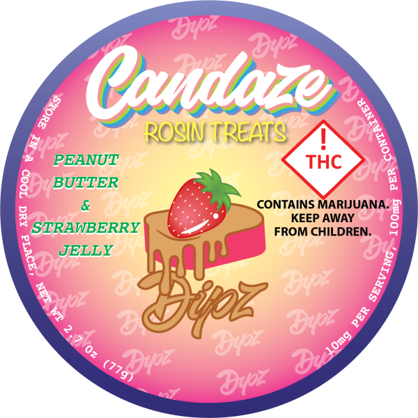Peanut Butter & Strawberry Jelly Dipz Rosin Treats